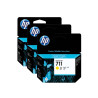 Kasetė HP No.711 (CZ136A) YL 29ml 3pack OEM