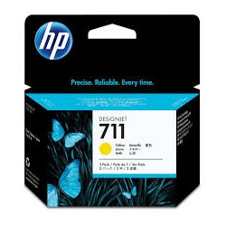 HP 711 (CZ132A) Rašalinė kasetė, Geltona