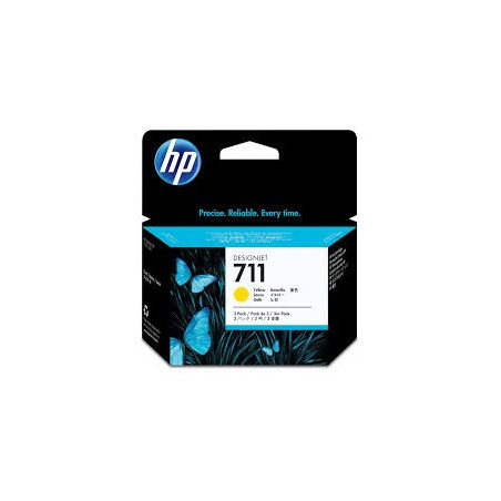 HP 711 (CZ132A) Rašalinė kasetė, Geltona