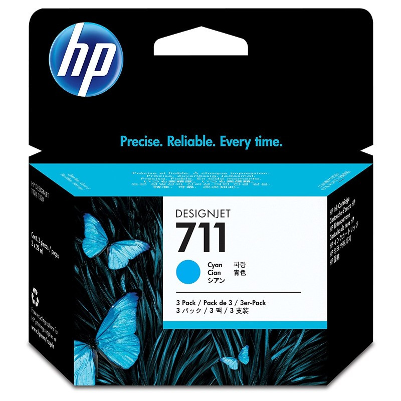 Kasetė HP No.711 (CZ134A) CY 29ml 3pack OEM