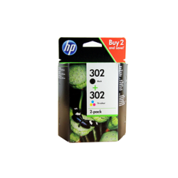 HP 302 2-pack Black/Tri-color (X4D37AE) Rašalinių kasečių komplektas, BK/CMY