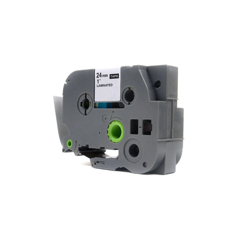 Juostelė Brother TZE-251/TZ251 24mm x 8m BK/WH NAUJA