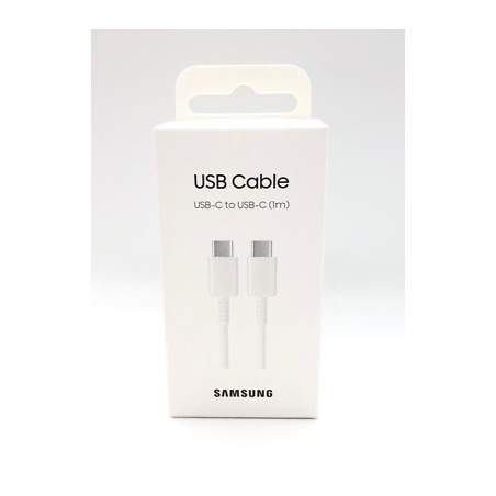 Įkroviklio laidas Samsung EP-DA705BWEGWW USB-C to USB-C 1m WH