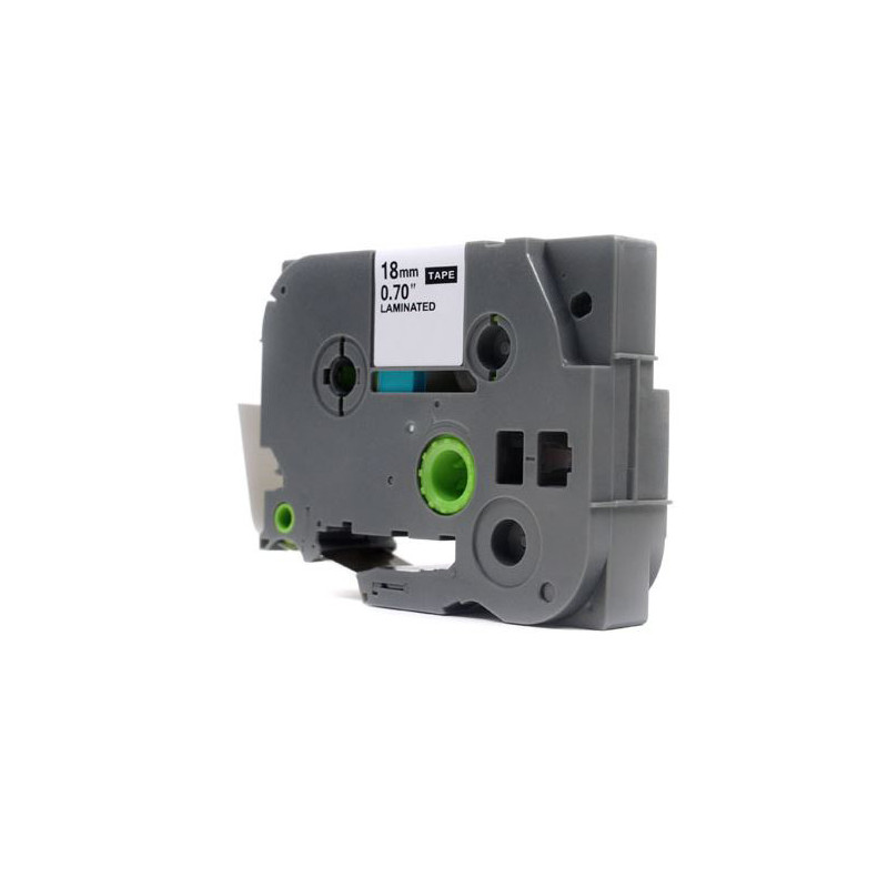 Juostelė Brother TZE-241/TZ241 18mm x 8m BK/WH NAUJA