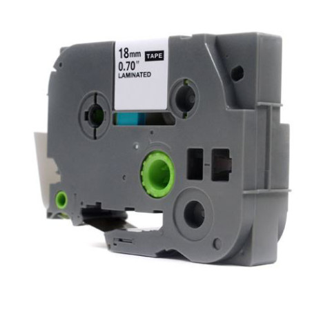 Juostelė Brother TZE-241/TZ241 18mm x 8m BK/WH NAUJA