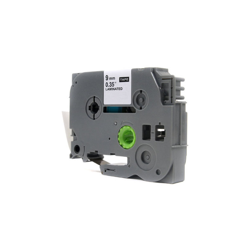 Juostelė Brother TZE-221/TZ221 9mm x 8m BK/WH NAUJA