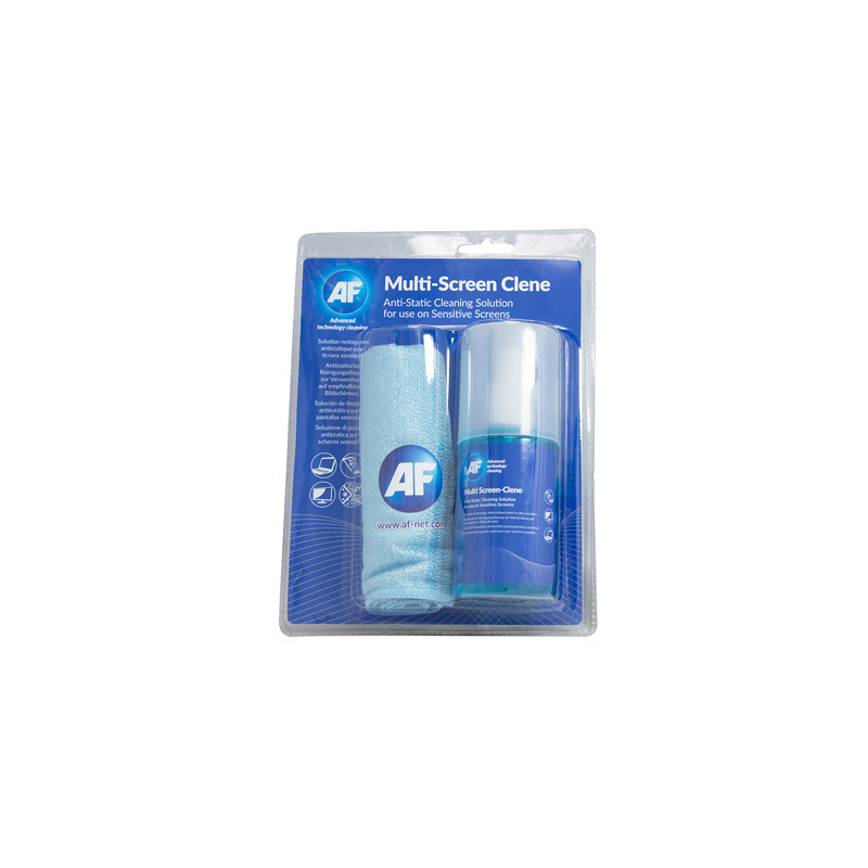 Valiklis AF TFT/LCD ekranams/ Interaktyvioms lentoms antistatinis su šluoste 200ml (29x29cm)