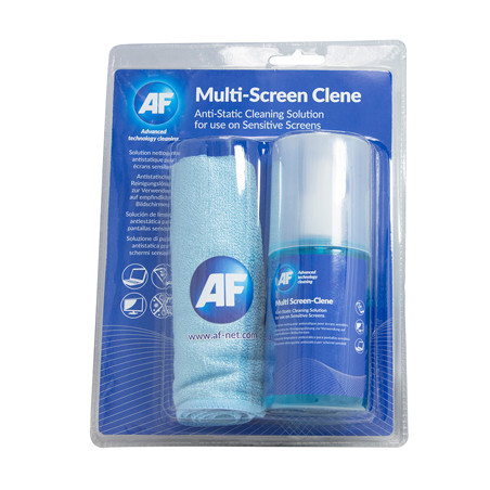 Valiklis AF TFT/LCD ekranams/ Interaktyvioms lentoms antistatinis su šluoste 200ml (29x29cm)