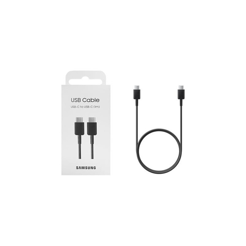 Įkroviklio laidas Samsung EP-DA705BBEGWW USB-C to USB-C 1m BK