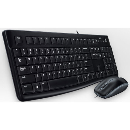 Klaviatūra ir pelė Logitech MK120 (US) laidinė USB BK