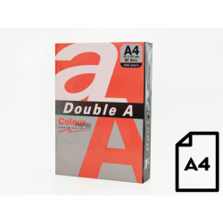 Spalvotas popierius Double A, 80g, A4, 500 lapų, Red