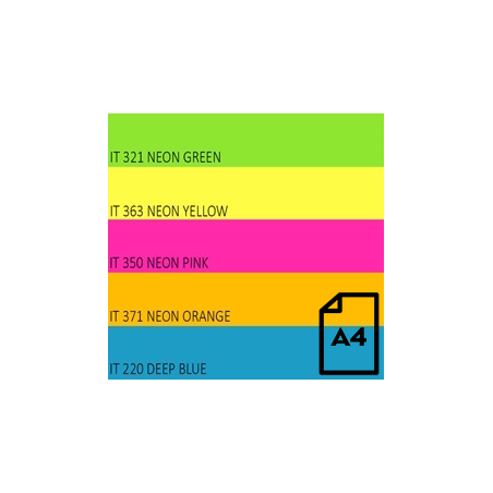 Spalvotas Neon popierius Double A, 75g, A4, 100 lapų, Rainbow 4, 5 Neon spalvų