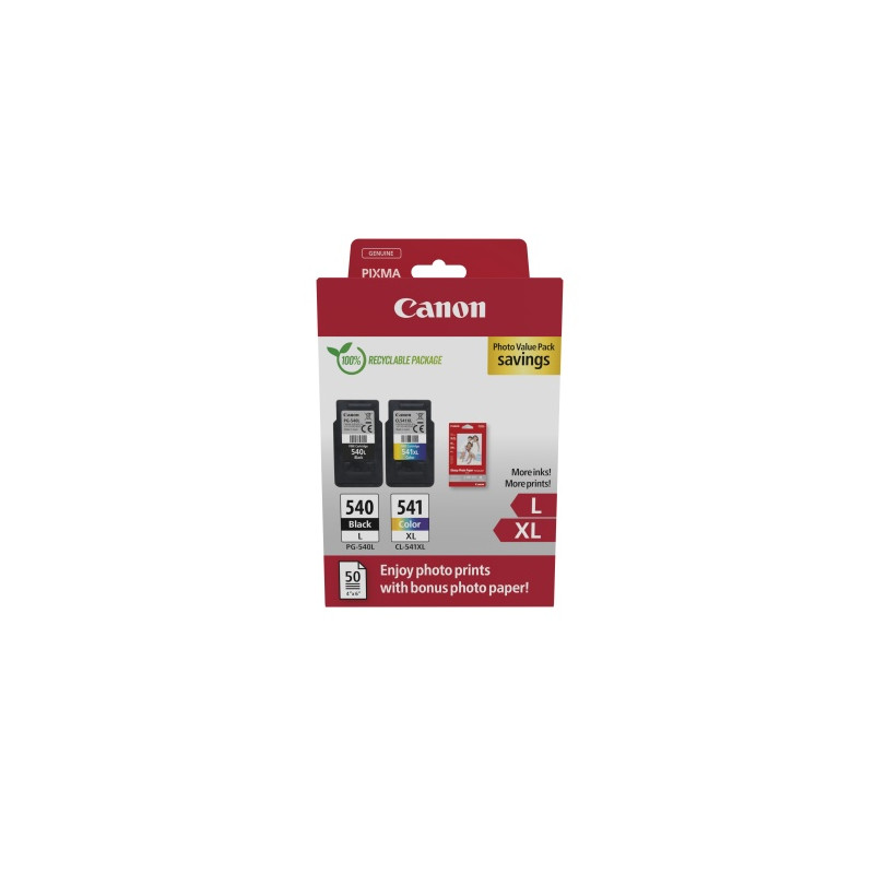 Canon PG-540L/CL-541XL (5224B012) Photo value pack Rašalinių kasečių komplektas, BK/CMY