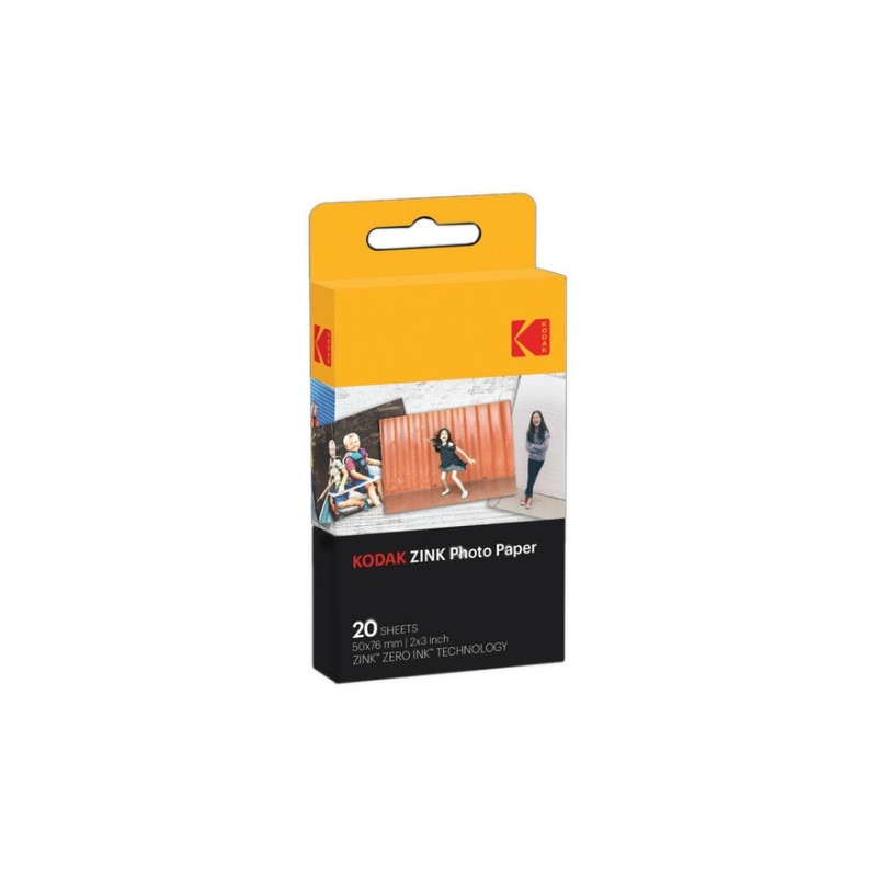 Kodak ZINK 2x3'' 50x76 mm 20 Sheets Fotopopierius