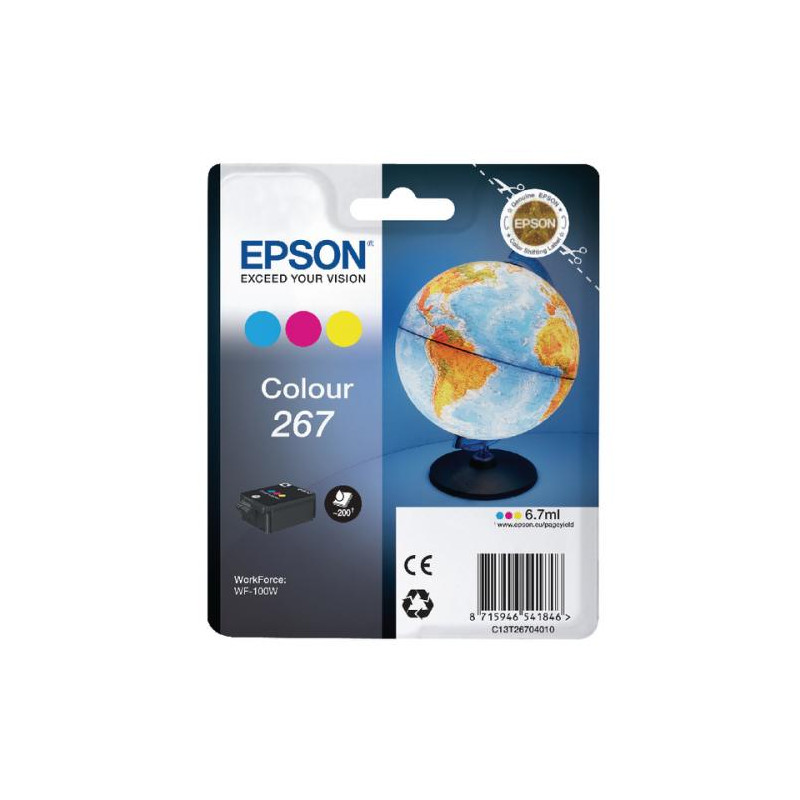 Kasetė Epson T2670 (C13T26704010) C/M/Y 200psl OEM