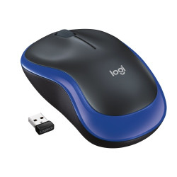 Logitech M185 Belaidė pelė, RF Wireless, 1000 DPI, Juoda/Mėlyna