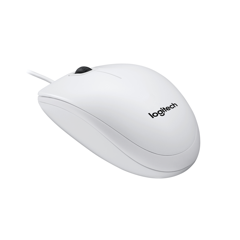 Logitech B100 Laidinė pelė, USB Type-A, Optical, 800 DPI, Balta