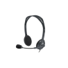Logitech H111 Stereo Laidinės ausinės, 3.5mm jack, Juoda