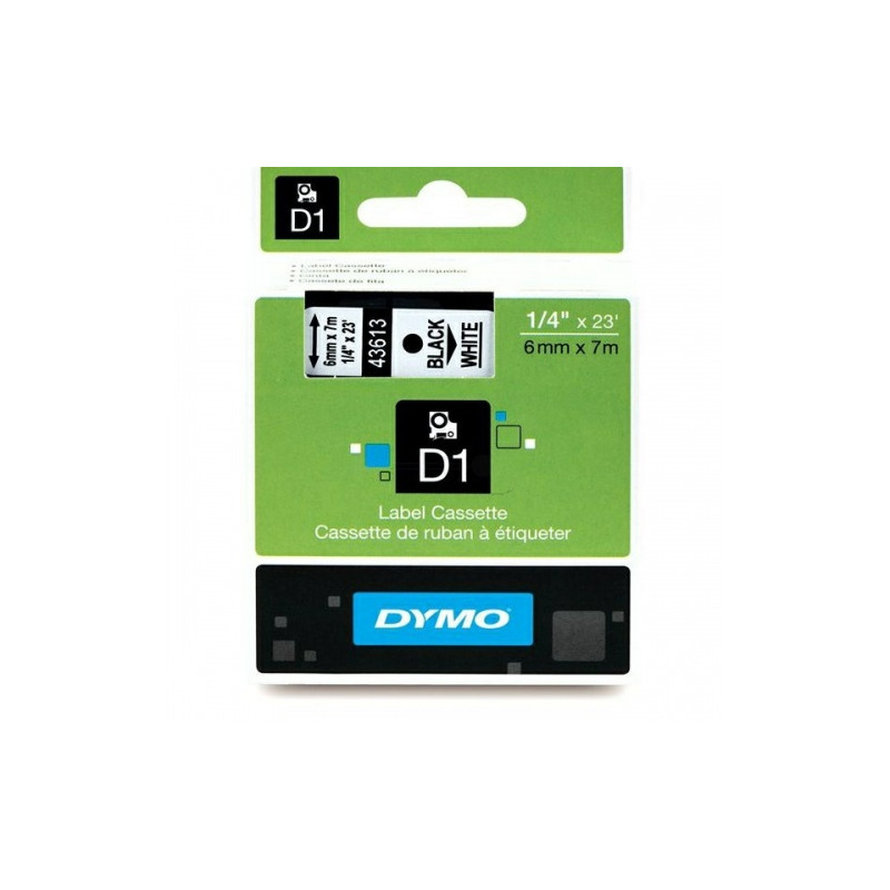 Dymo Label 43613 Balta /Juoda (S0720780), juostelė