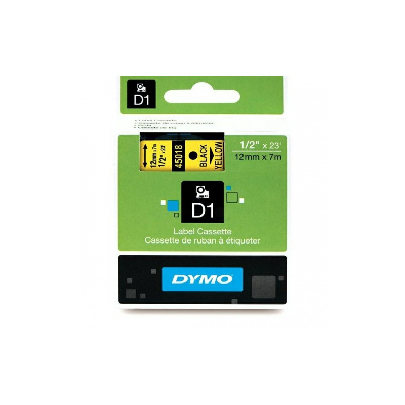 Dymo Label 45018 Geltona/Juoda (S0720580), juostelė
