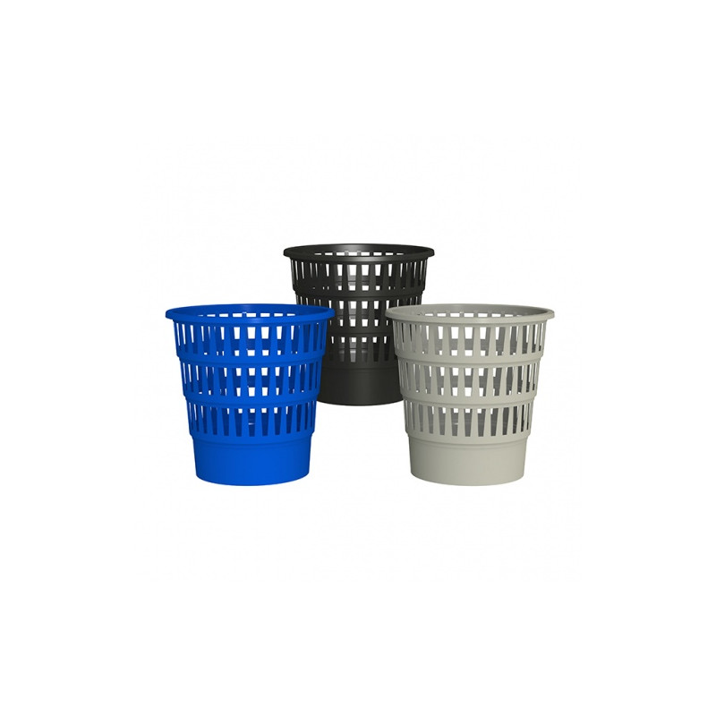 AD Class šiukšlių dėžė perforuoto plastiko juoda