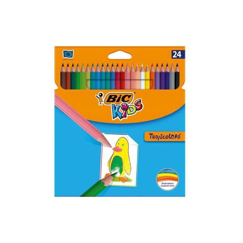 Bic Spalvoti pieštukai Tropicolors 24 spalvų rinkinys, 022510