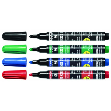 Stanger Permanentiniai žymekliai M235, 1-3 mm, 4 spalvų rinkinys 712012