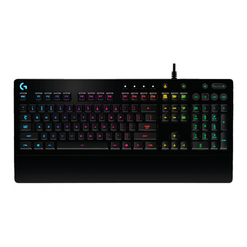 Logitech G213 PRODIGY Laidinė žaidimų klaviatūra, RGB Apšvietimas, USB, US Int, Juoda