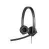 Logitech H570e Stereo UC Laidinės ausinės USB-A, Juoda