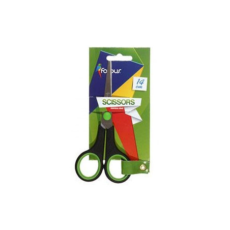 Žirklės Forpus, 14cm, gumuotos