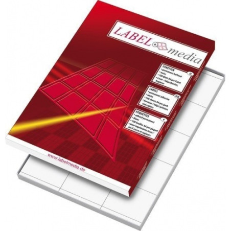 Lipnios etiketės LabelMedia, A4, baltos, 105x48 mm, (12) (100) 0707-756