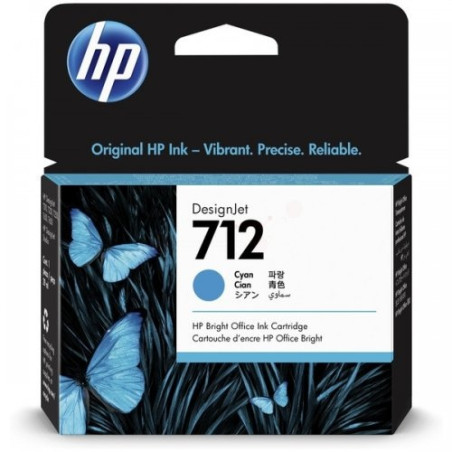HP 712 (3ED67A) Rašalinė kasetė, Žydra