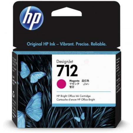 HP 712 (3ED68A) Rašalinė kasetė, Purpurinė