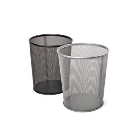 Šiukšlių dėžė Forpus, 12l, juoda, perforuoto metalo