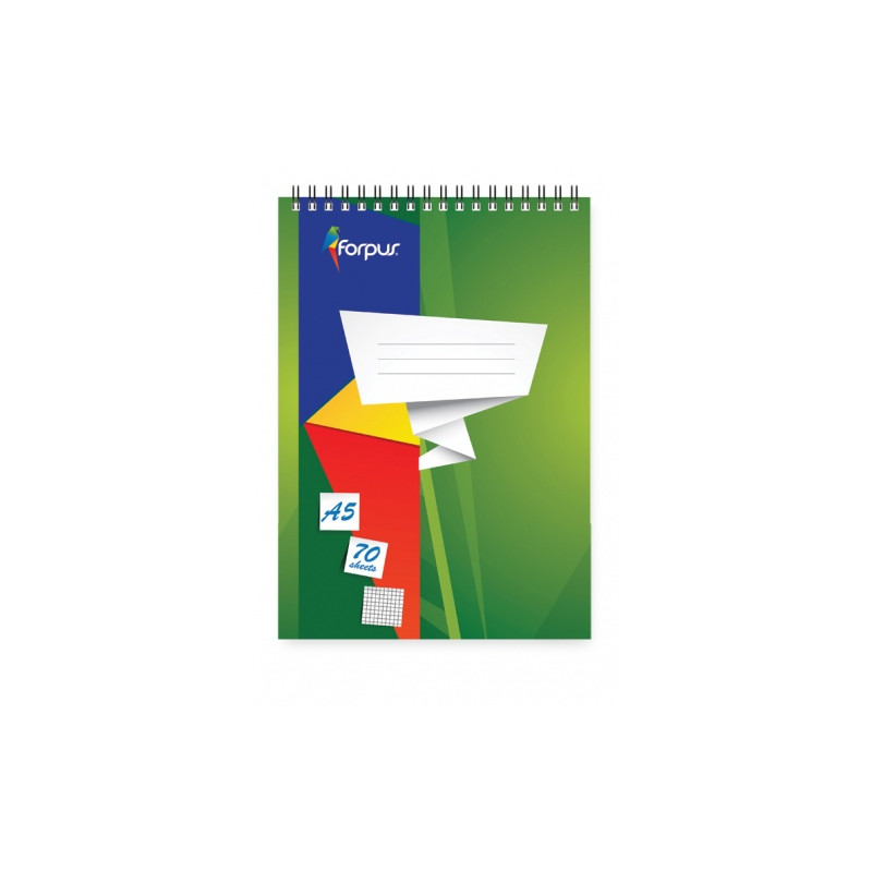 Bloknotas su spirale Forpus, A5/70, langeliais