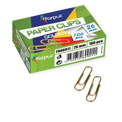 Sąvaržėlės Forpus, geltono metalo, 26mm, apvalios (100)