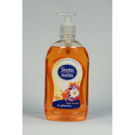 Muilas, skystas, su glicerinu, gėlių kvapo, su dozatoriumi, 500ml