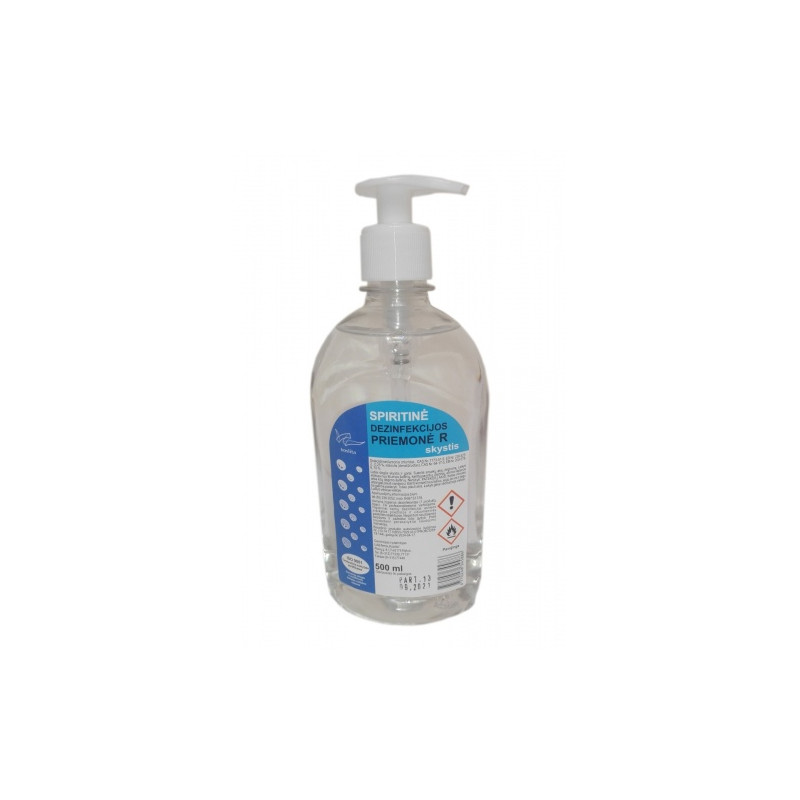 Dezinfekcinė spiritinė priemonė rankoms, su dozatoriumi, 500 ml
