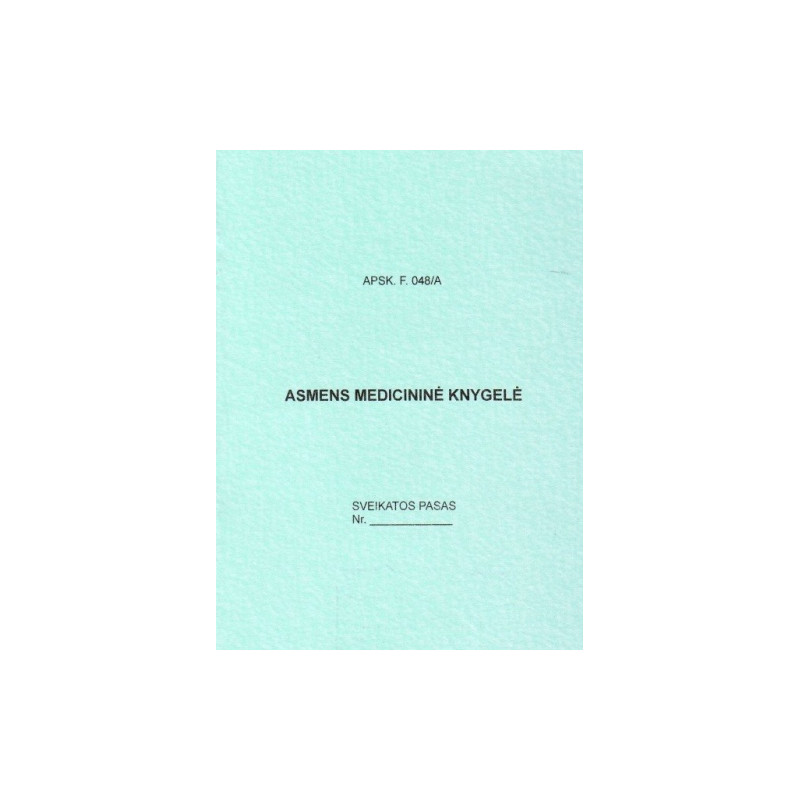 Asmens medicininė knygelė, A6