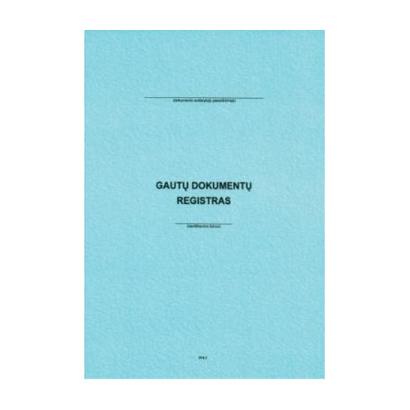 Gautų dokumentų registracijos žurnalas, A4 (48) 0720-006