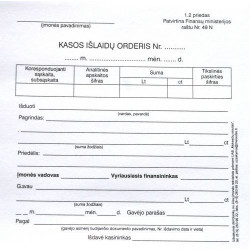 Kasos išlaidų orderiai, A6 (100) 0720-034