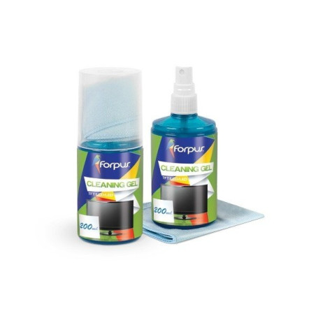 Rinkinys ekranų valymui Forpus (skystis 200ml, šluostė)