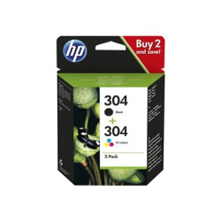 HP No.304 Kasėčių rinkinys (3JB05AE), juoda ir trispalvė kasetė rašali