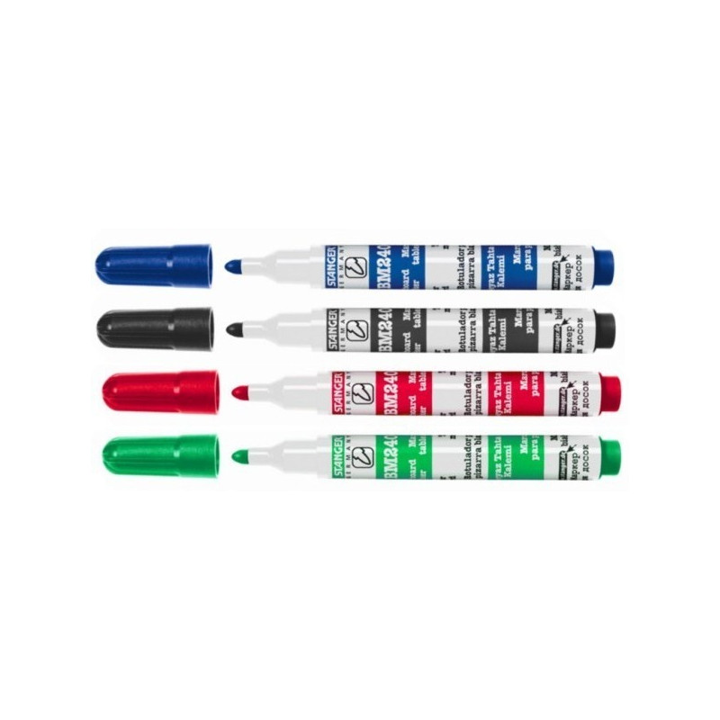 Žymeklis baltai lentai Stanger BM240, 1-3 mm, apvali galvutė, raudonas 1 vnt.