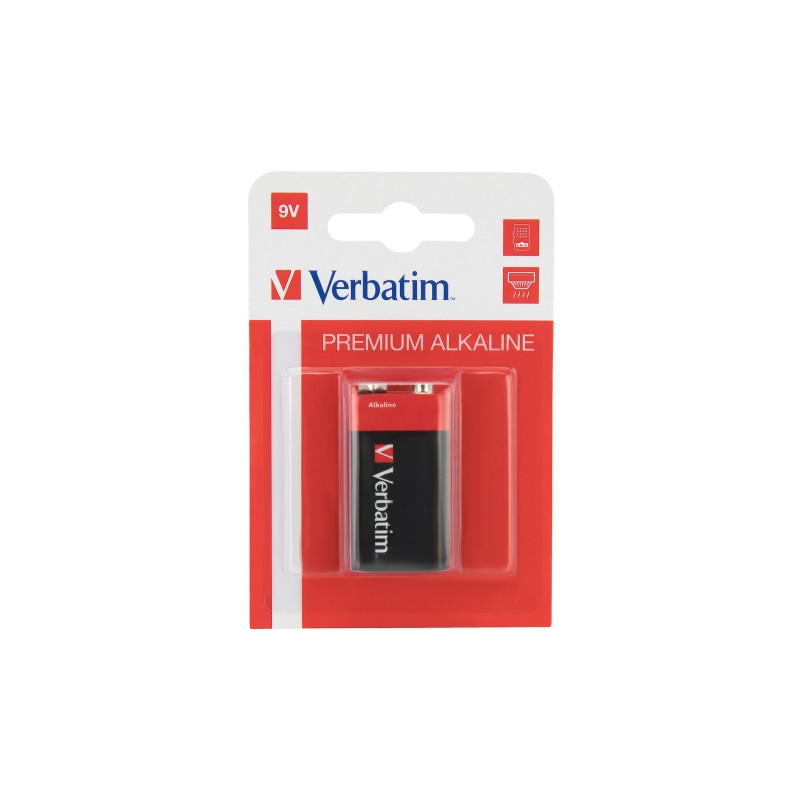 Verbatim 49924 Alkaline baterija 9V (Hangcard) (1 vnt pakuotėje)
