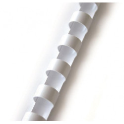 Spiralė įrišimui Forpus plastikinė 8 mm, balta (100 vnt.)