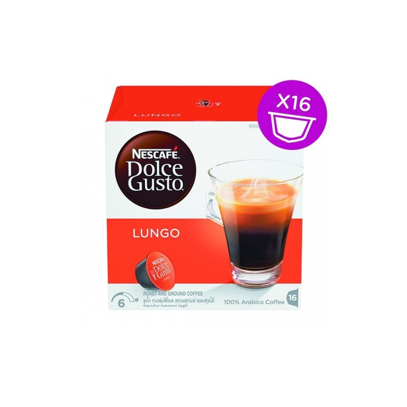 Nescafe Dolce Gusto Lungo Kava, 16 kapsulių dėžutėje