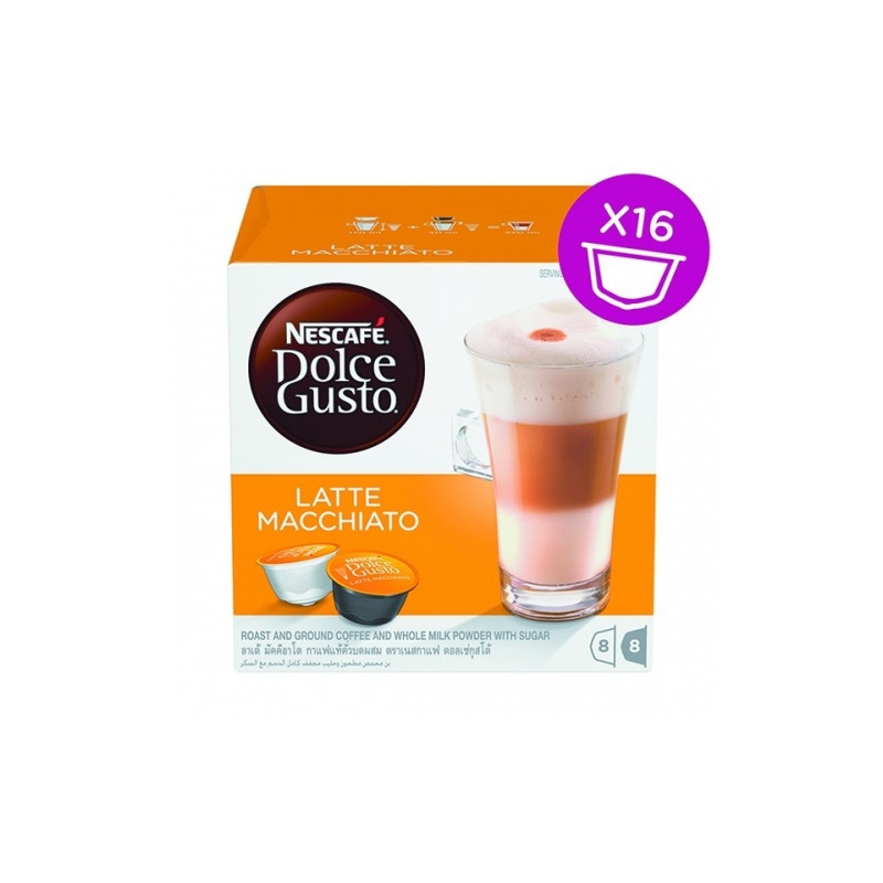 Nescafe Dolce Gusto Latte Macchiato Kava, 8+8 kapsulių dėžutėje