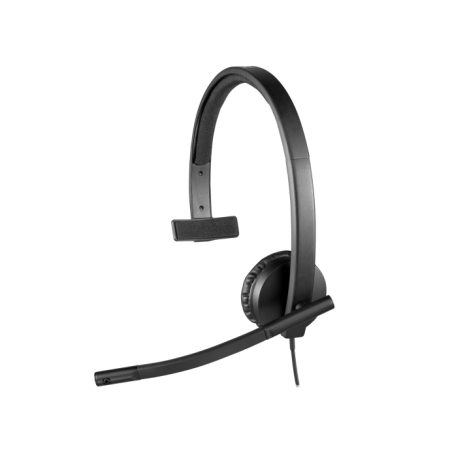 Logitech H570e Mono UC Laidinės ausinės USB-A, Juoda