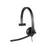 Logitech H570e Mono UC Laidinės ausinės USB-A, Juoda